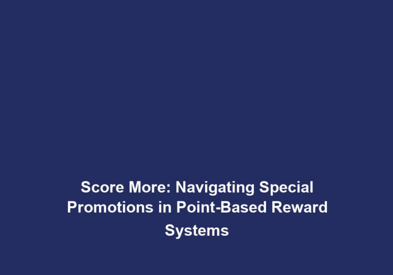 Score More: Navigating Special Promotions in Point-Based Reward Systems